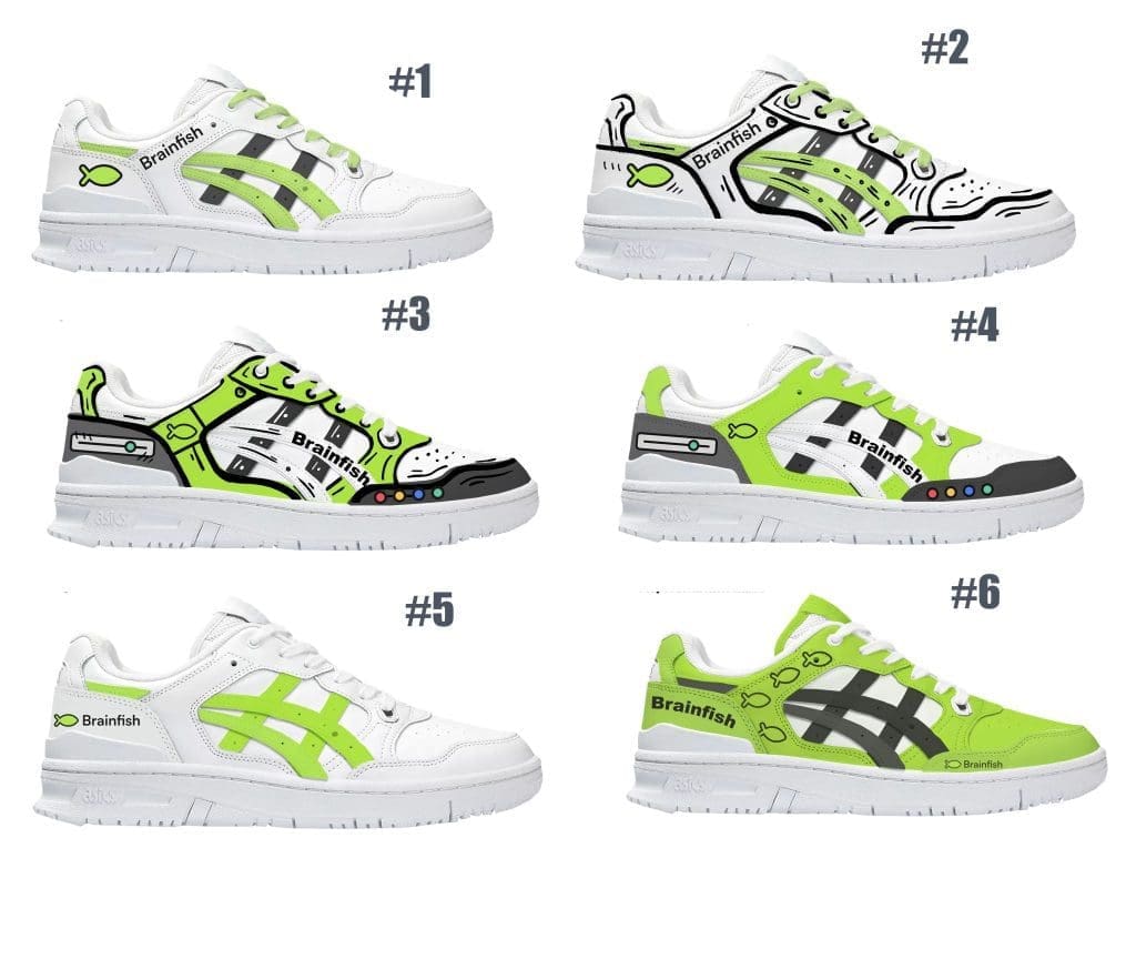 Custom Asics shoes for brainfish