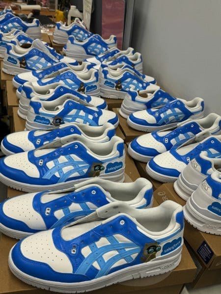 custom corporate salesforce sneakers