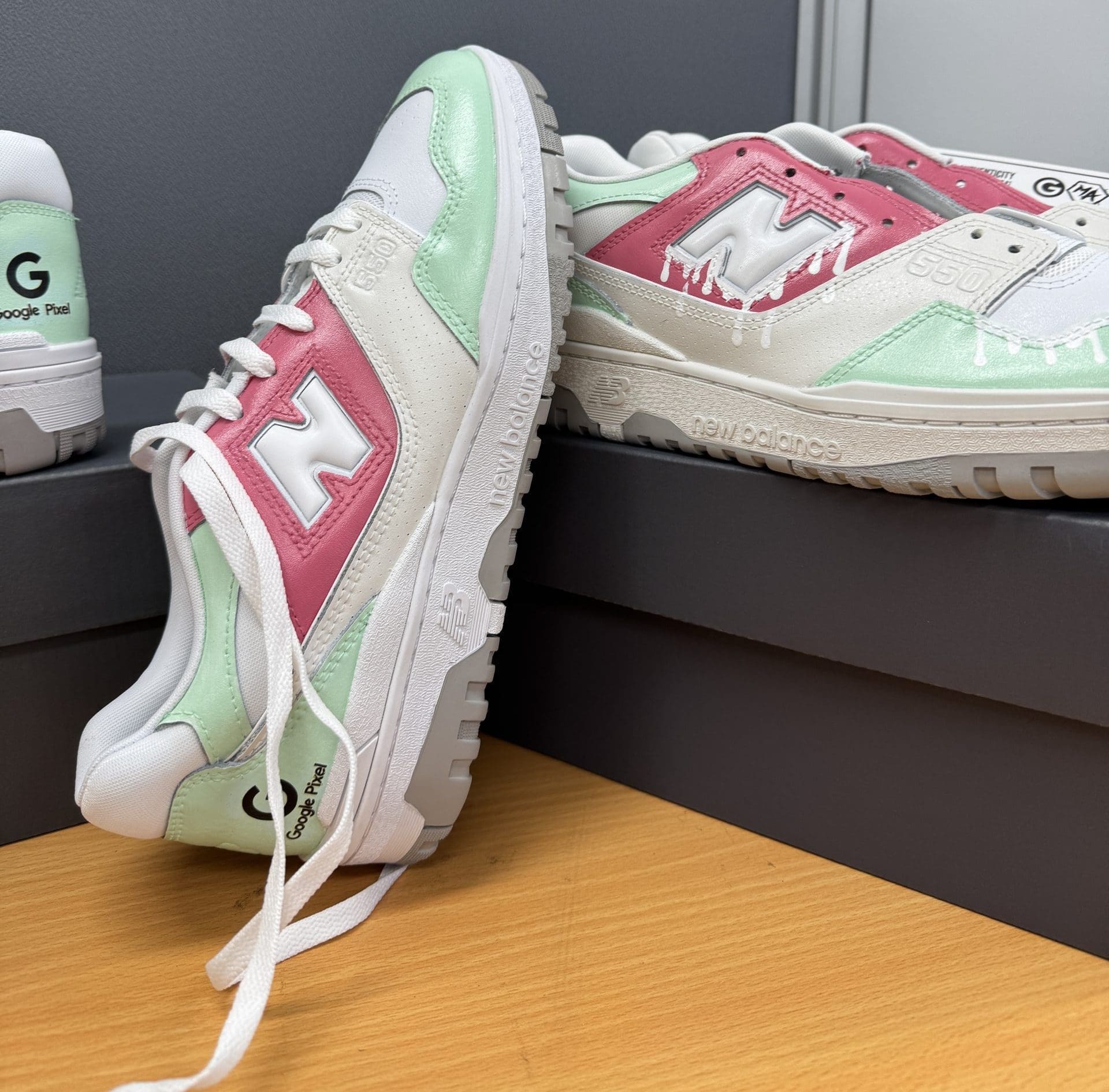 custom New Balance shoes for Google