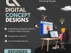 digital concept designs for branded sneakers