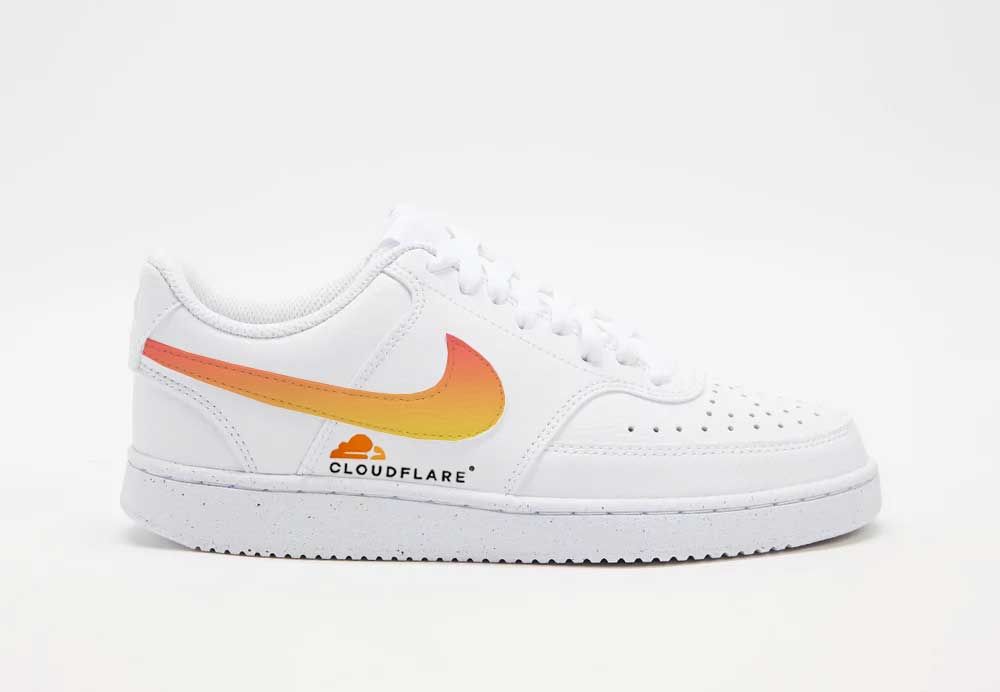 Cloudflare custom Nike court Vison