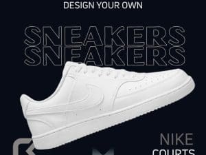 design your own branded custom nike courts sneakers