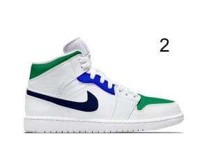 custom Jordan 1 mid sneakers